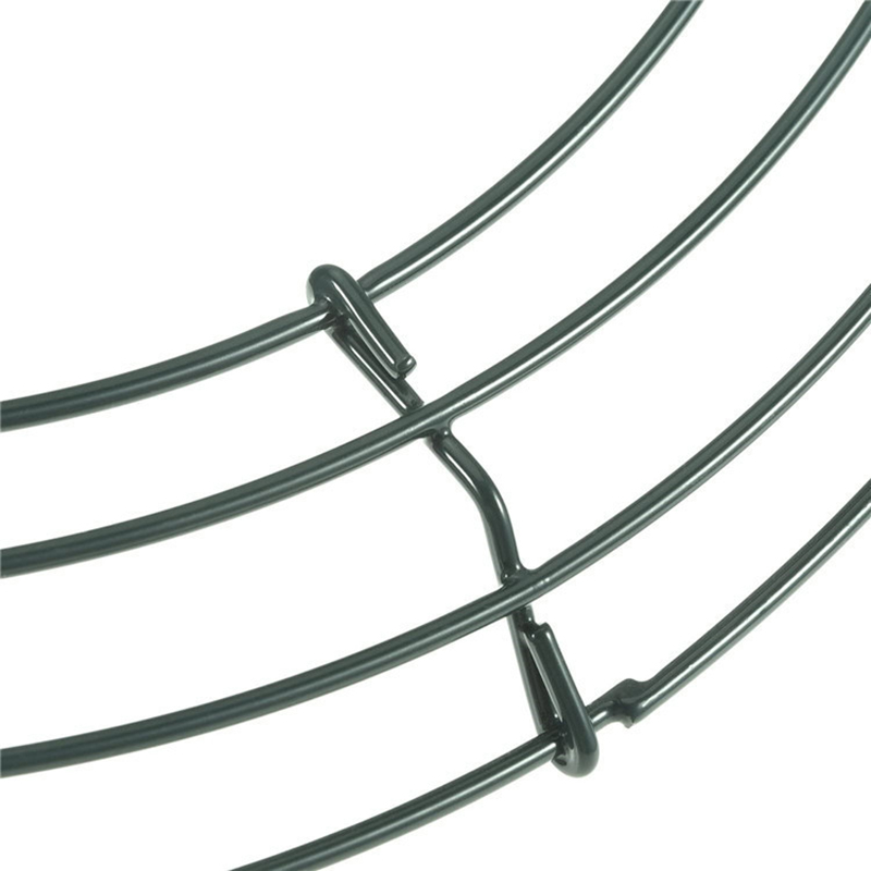 Wreath Form Wire - 14インチのワイヤーリースフレーム、金属製の丸型リース型、クリスマスパーティーや家庭用デコレーション、DIYに最適なグリーンカラーのリング2個セット &LICG