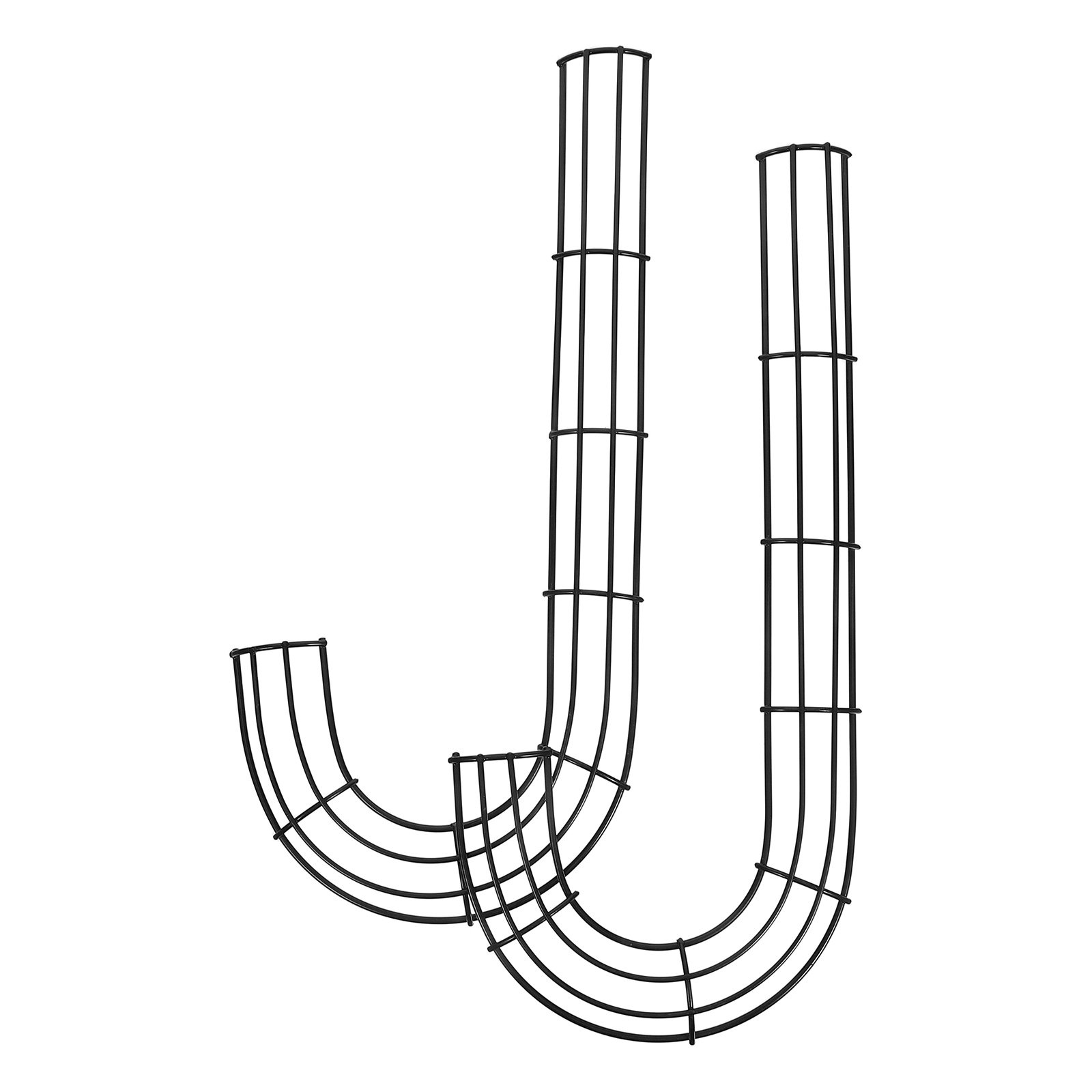 Wreath Form Wire - クリスマス用J字型金属製キャンディケーンリース型ワイヤーフレーム2個。DIYクラフト、リース作り、ホリデーデコレーションに。
