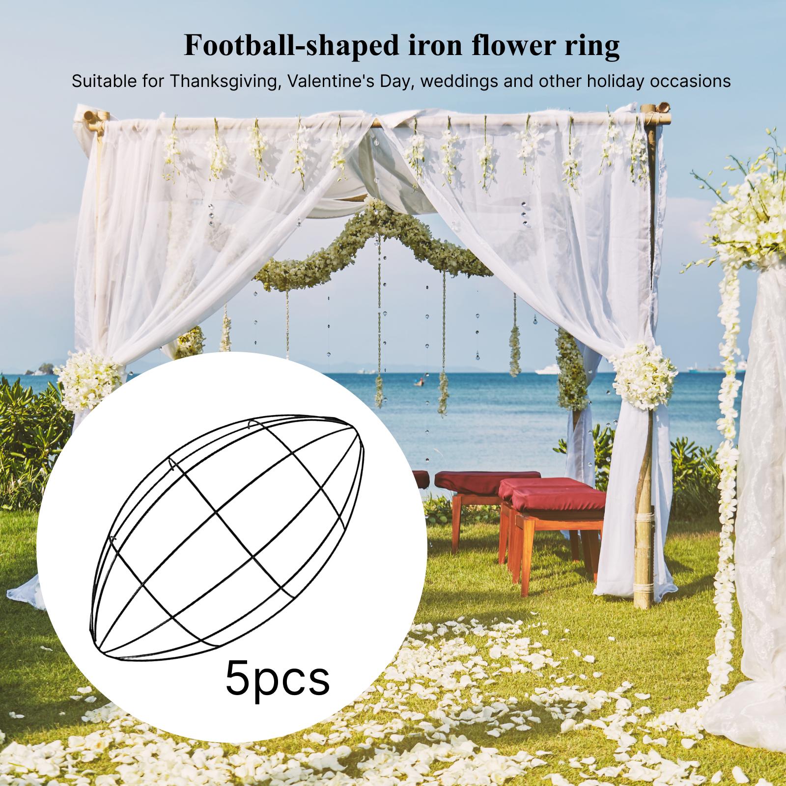フットボールのリースフレーム。鉄製の花材用ワイヤー。窓、天井 - Wreath Form Wire のレビューと価格