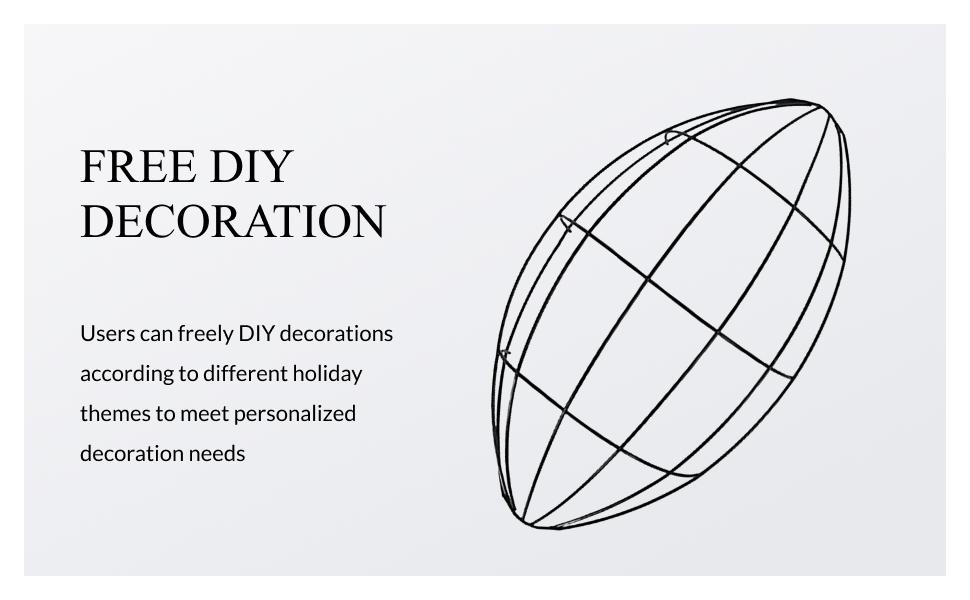 フットボールのリースフレーム。鉄製の花材用ワイヤー。窓、天井 - Wreath Form Wire のレビューと価格