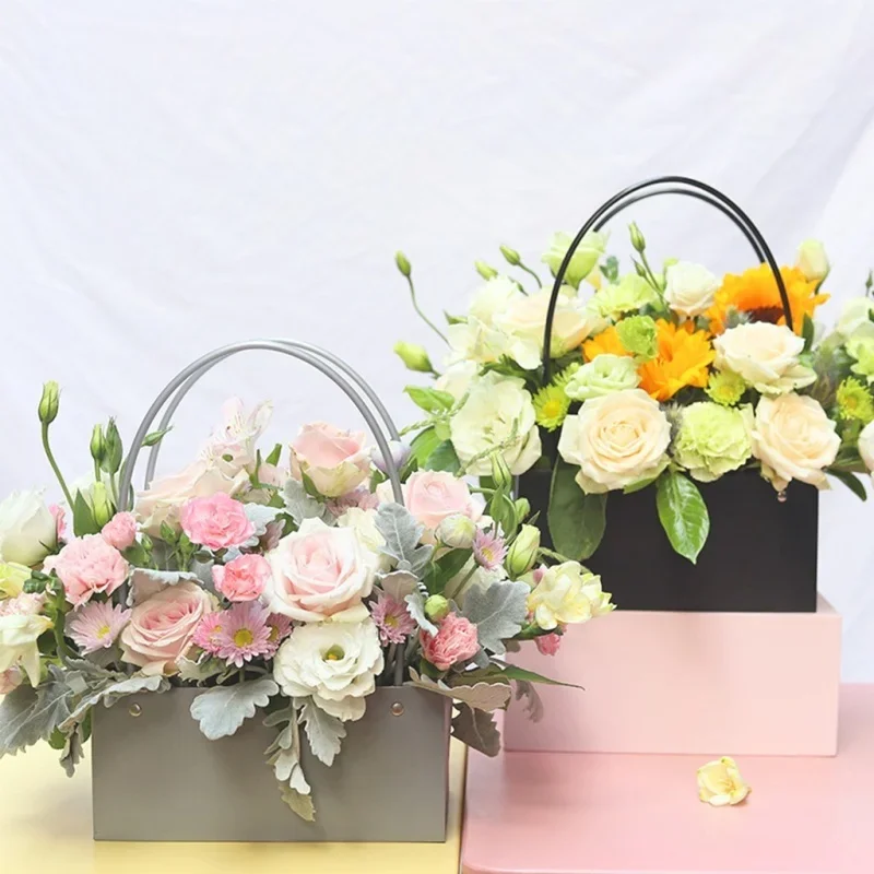 花紙箱バケツ PVC 花屋ギフト包装 22x11x10cm  - Florist Supply Buckets のレビューと価格